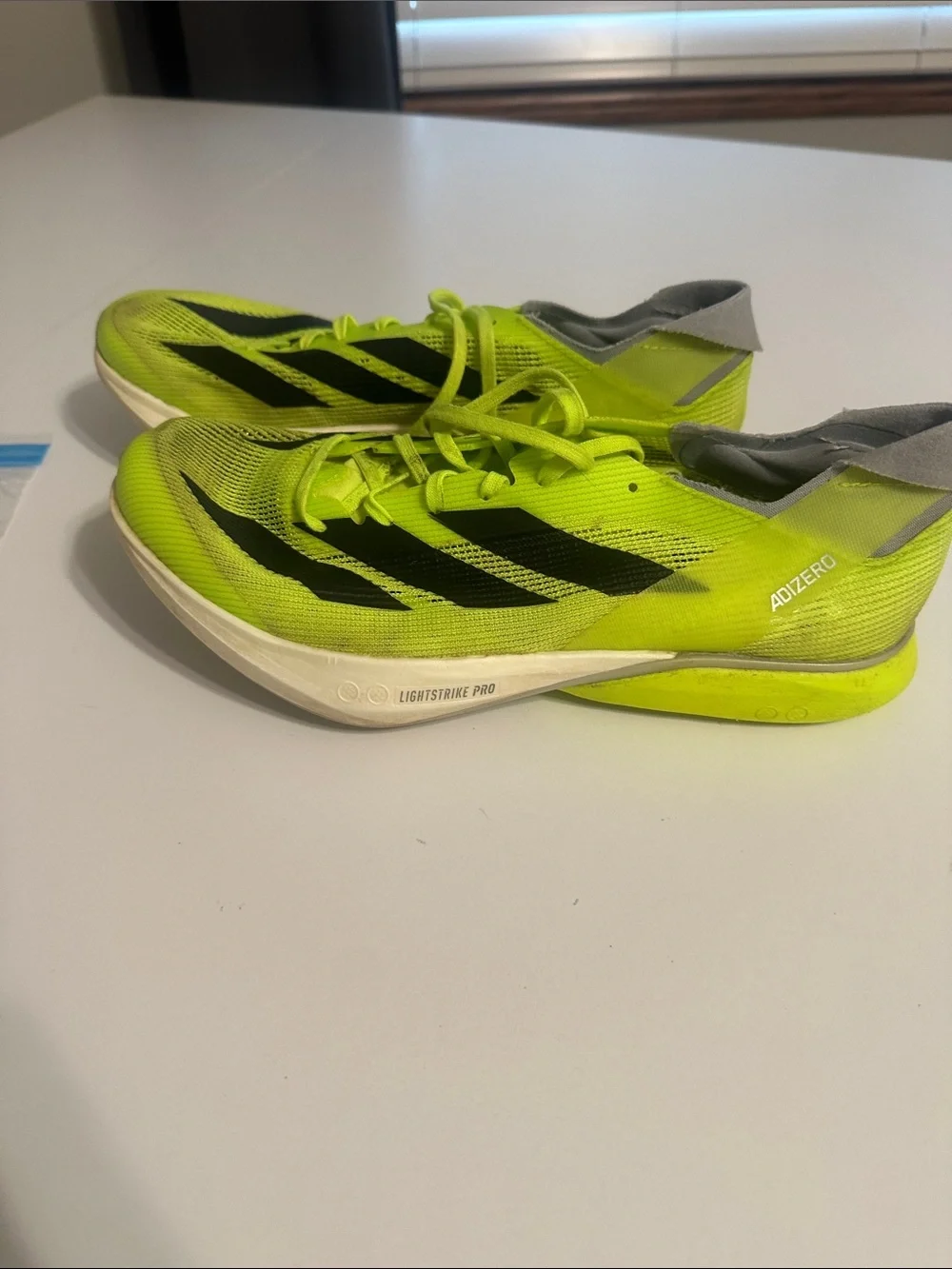 adidas Adizero Pro Spikes Neon Yellow and Black - size 7